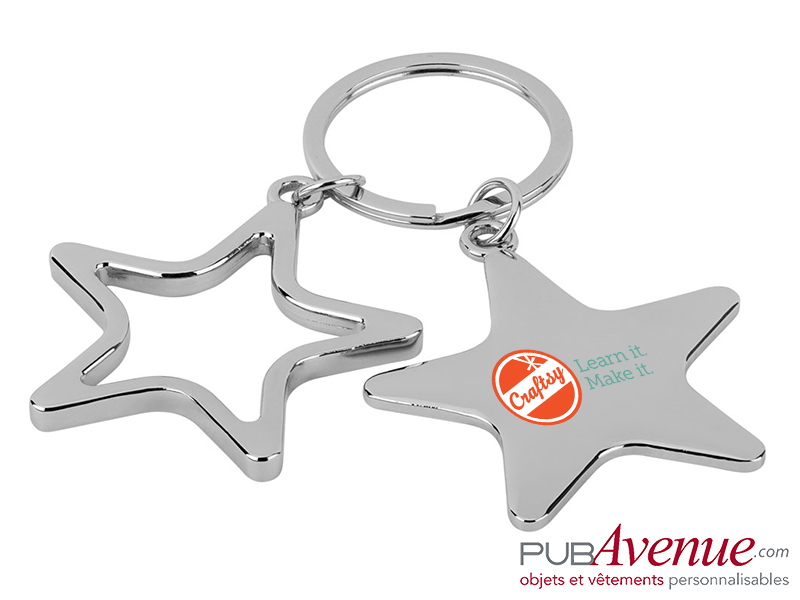Porte-clés personnalisable étoile Porte-clés personnalisable étoile